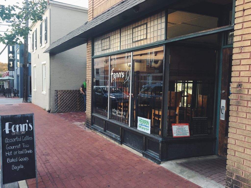 One of my favorite West Chester study spots, Fenn's Coffee on Church Street