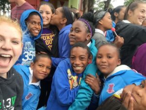 School children smiling 